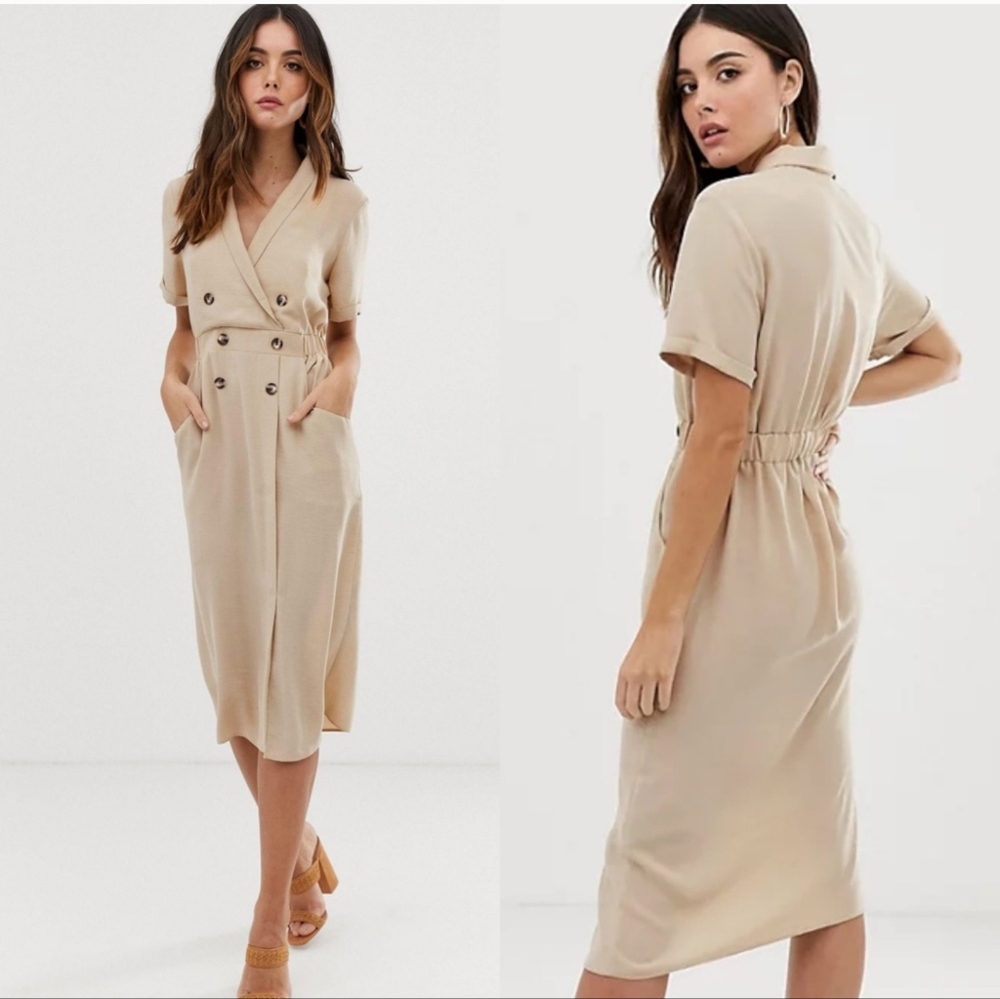 Asos Tux Midi Dress